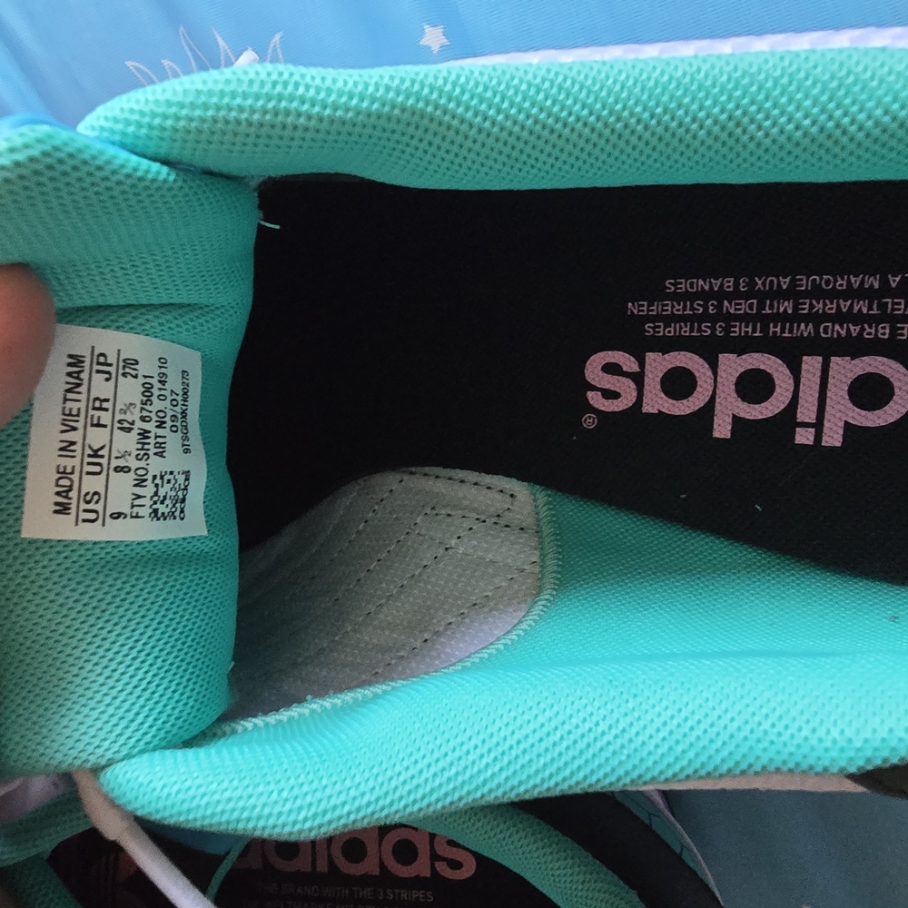 Adidas ZX 710 Women's Sneakers - Purple, Teal, Pink, w/tiny Stars - Picture 3 of 10
